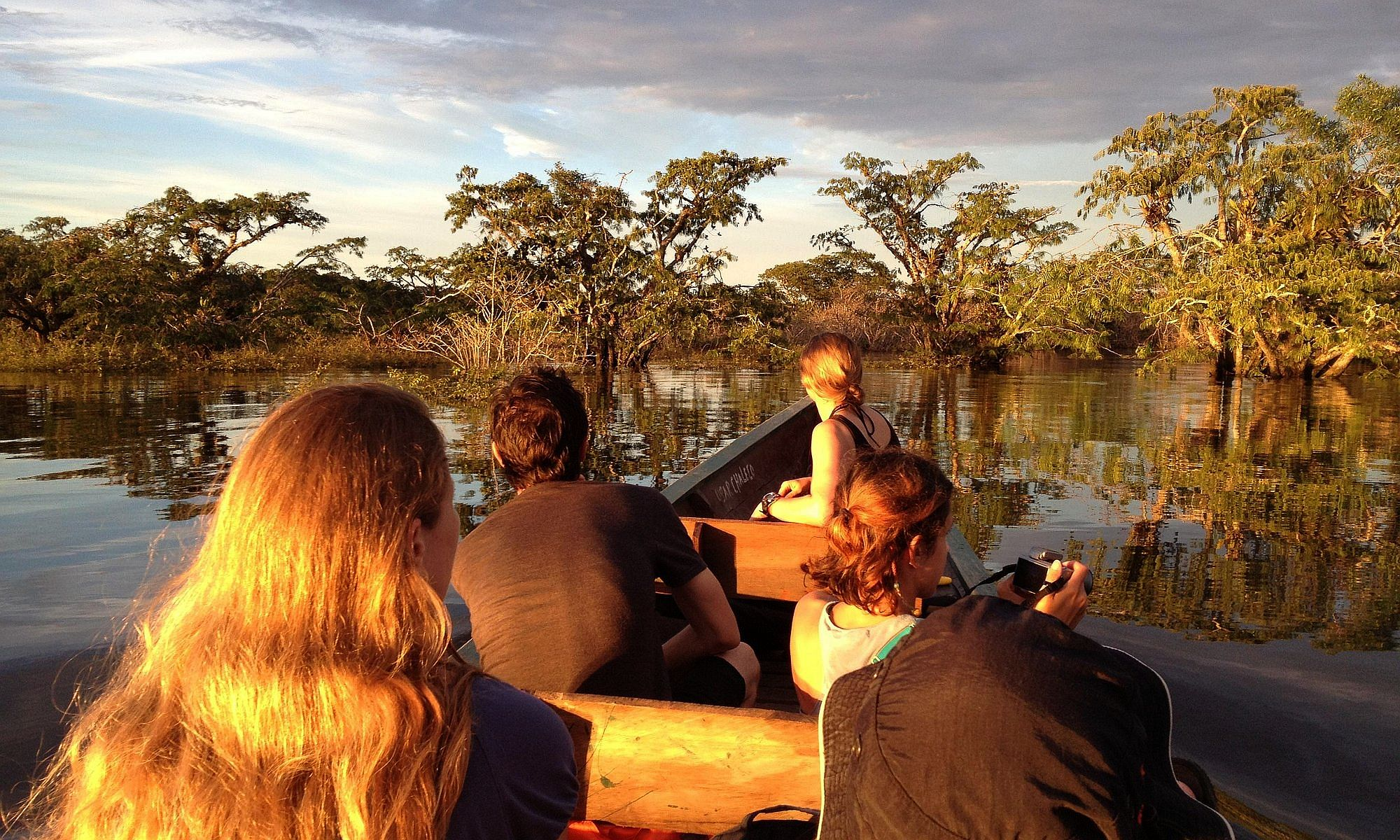 CUYABENO LODGE TOUR AT SUNSET IN CUYABENO WILDLIFE RESERVE