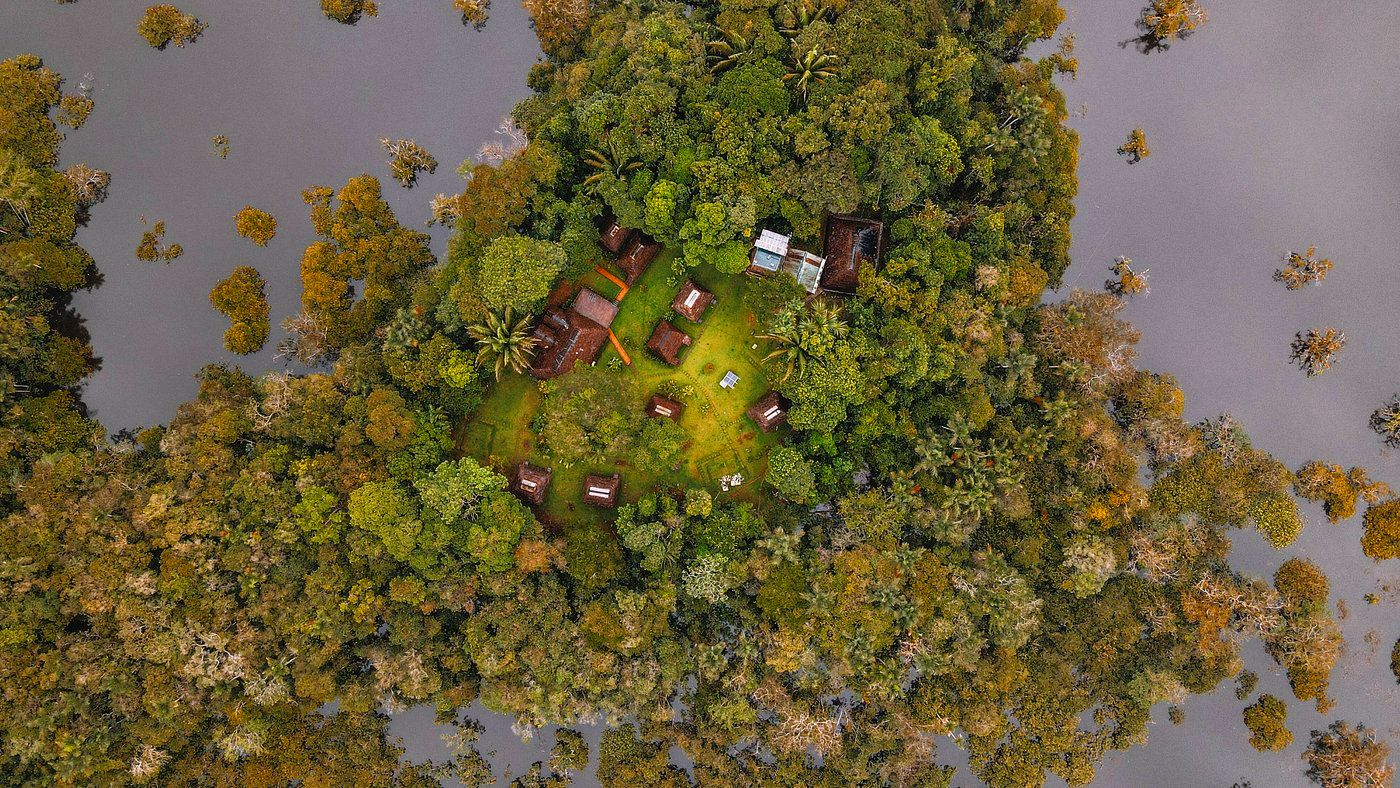 CUYABENO LODGE FROM THE AIR