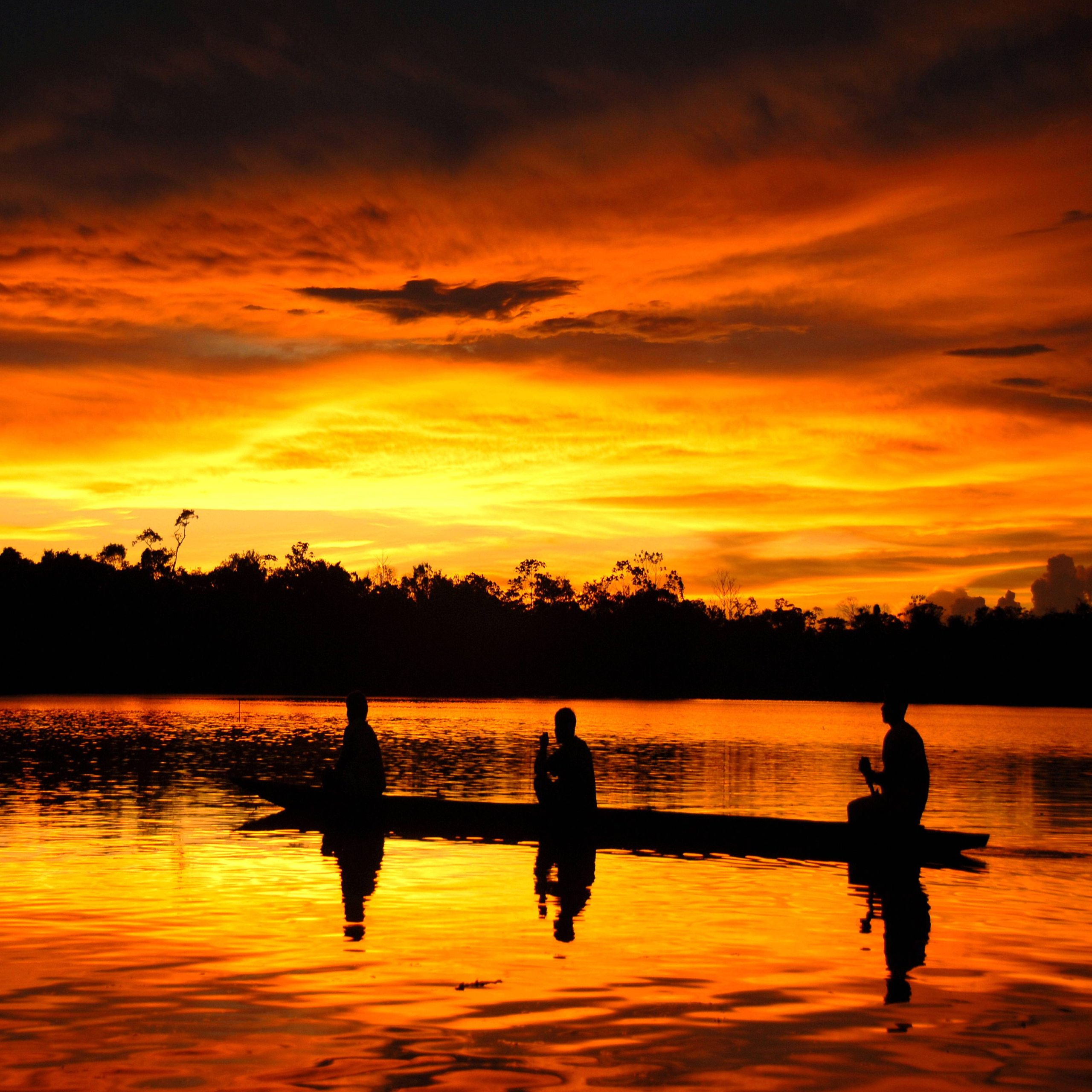 SUNSET OVER LAKE CUYABENO