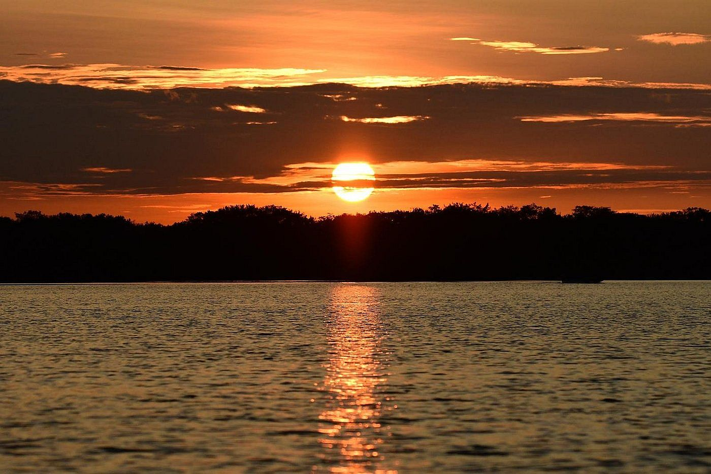 GOLDEN SUNSET FOR WHICH THE CUYABENO WILDLIFE RESERVE IS FAMOUS